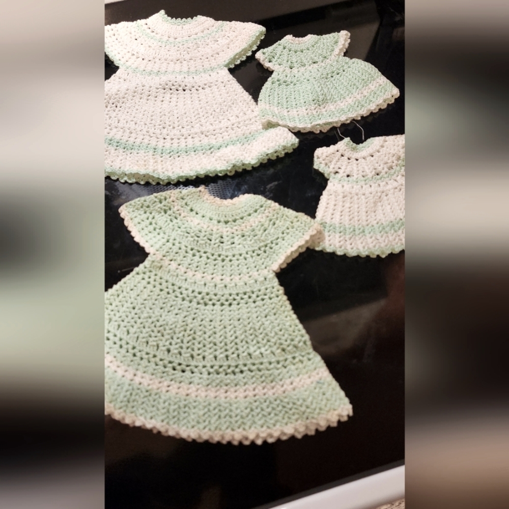 Handmade Crochet Wine Covers Or Wash Clothes